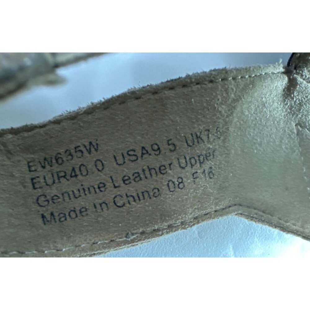 Aetrex Leather Wedge Closed Toe Sandal Open Back TAN Women’s Size 9.5 - Picture 8 of 9